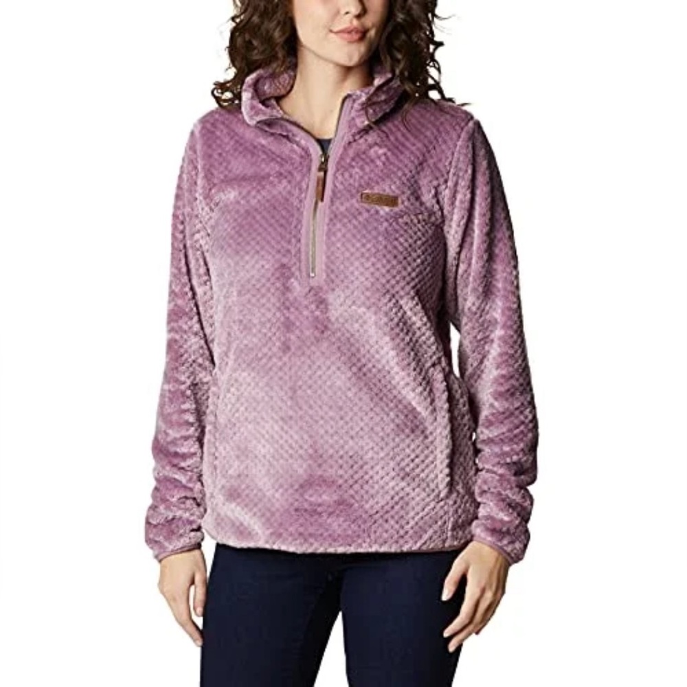 Columbia Fire Side 1/4 Zip High Pile Furry Teddy Fleece Pullover Extra Large XL